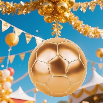 Soccer Ball Size 3 4 5 DIY Craft Boys Girls Adults Birthday Gift with Pump Needle Training Practice - color: Yellow Golden, style: Size 4