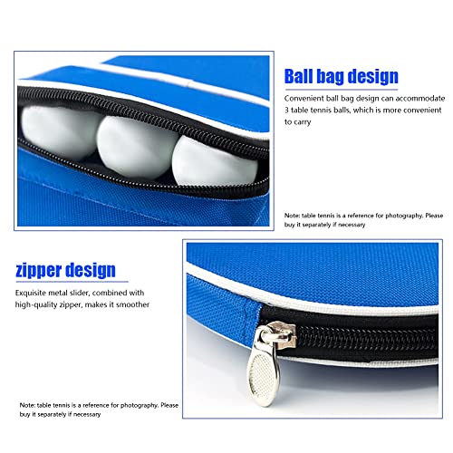 Ochine Table Tennis Racket Case Cover Ping Pong Paddle Carry Bag with Ball Storage Pocket Table Tennis Racket Cover Ping Pong Paddle Case Table Tennis Paddle Cover for Blade with Bonus Ball Storage - color: B