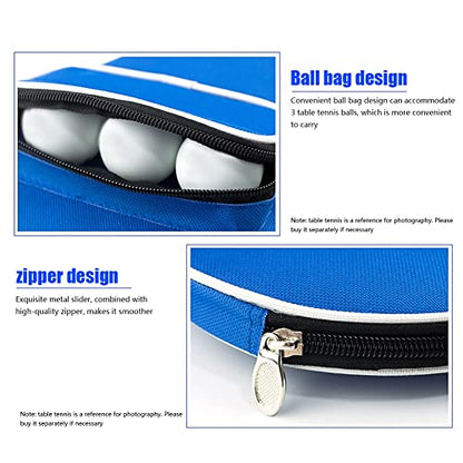 Ochine Table Tennis Racket Case Cover Ping Pong Paddle Carry Bag with Ball Storage Pocket Table Tennis Racket Cover Ping Pong Paddle Case Table Tennis Paddle Cover for Blade with Bonus Ball Storage - color: B