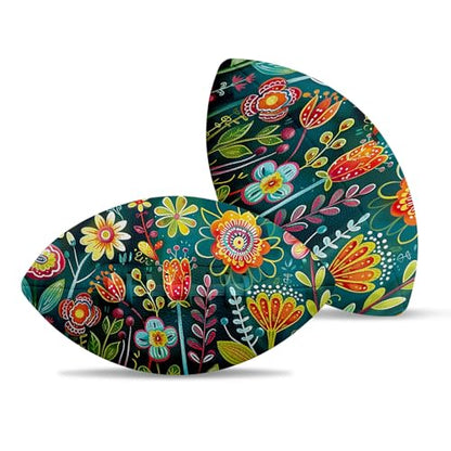 American Football, Official Size 11.9 x 7.3 Inch, Premium Composite Leather High-Grip Ball with Pro-Style Lacing, Unique Prints for Training, Games & Gifts - color: Art Paintings Flowers