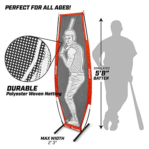 GoSports Baseball & Softball Xtraman Dummy Batter Pitching Training Mannequin - Practice Pitching Aid for Improved Accuracy and Safety - style: Baseball