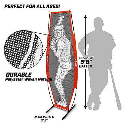 GoSports Baseball & Softball Xtraman Dummy Batter Pitching Training Mannequin - Practice Pitching Aid for Improved Accuracy and Safety - style: Baseball