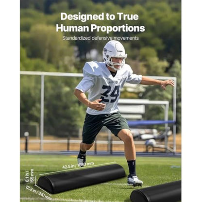 Happybuy 42.5 in PVC Football Tackling Dummies: Equipped with High - Density Sponge Blocking Pads and Handles. Ideal for Footwork Drills and Sports Training—Set of 2