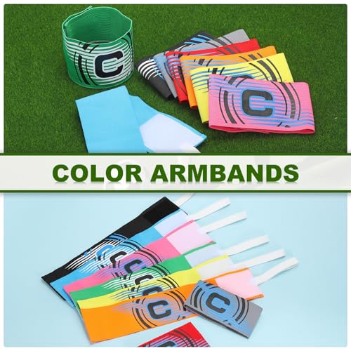 PATIKIL Soccer Captain Armband, Captain Arm Bands for Soccer Elastic Captain C Arm Band Sports Captain Armbands for Youth Adult Football Team Training