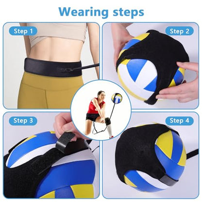 Volleyball Training Equipment Aid, Ball Rebounder Trainer Kit, Volleyball Serving Trainer and Practice Equipment for Spiking Setting, Gifts for Teen Girls & Boys