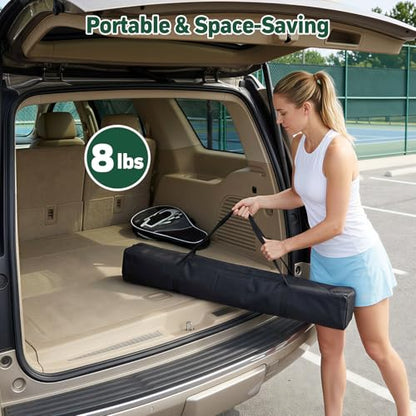 YooKoo Pickleball Basket with Lockable Wheels, Collapsible Pickleball Hopper Holds Up to 100 Balls, Sports Equipment Organizer Suitable for Ball Court, School, Garage