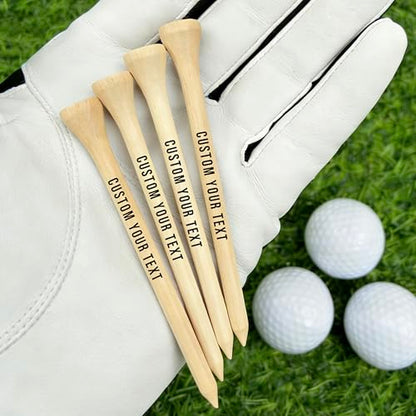 Personalized Golf Tee Holder with 5 Tees, Leather Golf Tee Strap with Clip, Custom Name Golf Accessories, Golf Gift for Men & Dad