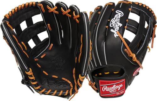 Rawlings | Heart of THE Hide Baseball Glove | Traditional Break-in | Sizes 11.25" - 12.75" | Multiple Styles - color: Black | Pro H Web, size: 12.75"