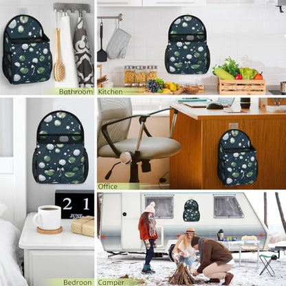 QsirBC Soccer Tennis Fusion 1 Pack Wall Hanging Organizer Bag, Waterproof Polyester Storage Bag with Multiple Pockets, Collapsible Hanging Shelves for Home, Kitchen, Closet Organization