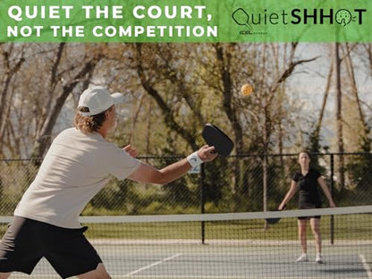 (4 Pads) Quietshhot Mutes The Thud - Not The Game Fits On Top of Your Pickleball Paddle to Reduce The Pitch by Up to 4X - Quiet The POP- NOT The Game - - style: Standard/Hybrid Paddle Size 10.5" x 7.6" - 4 Pads
