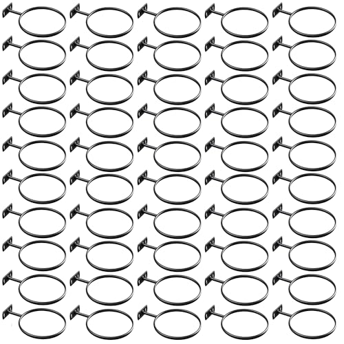 Mounted Ball Wall Storage Display Universal Ball Rack Metal Black Rack Holder Space Saver for Basketball Football Volleyball Soccer Storage Display - size: 50 Pack/6in