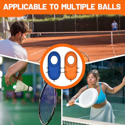 Arrowbash 2pcs Large Pop up Tennis Targets Detachable Training Rings 600d Oxford Cloth Tennis Serve Training Aid with Carry Bag, Blue/Orange