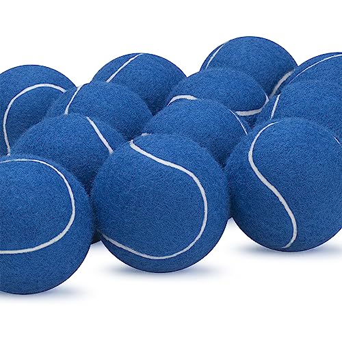 SUNEZLGO 12 Pack Tennis Balls, Advanced Pressure Training Tennis Balls Practice Balls, Tennis Balls for Dogs, Thickened Tennis with Mesh Bag for Transport, Beginner Exercise Ball, Sturdy High Elastic