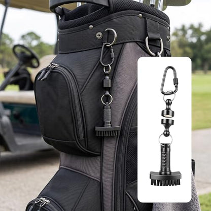 Mini Golf Club Brush, Magnetic Quick-Release Groove Cleaner, Durable Nylon Bristles, Portable Golf Bag Accessory for Outdoor & Travel