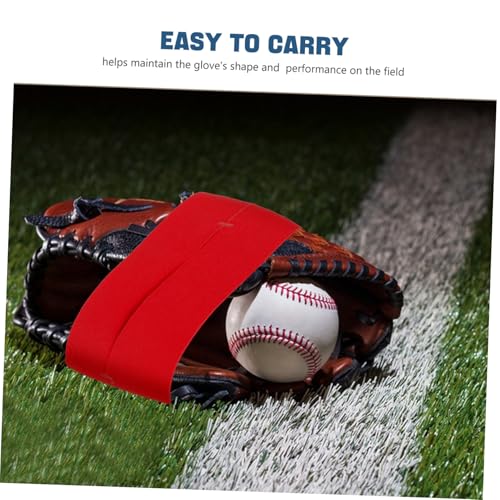 BESPORTBLE Quick Fit Glove Strap for Baseball Softball Lightweight Stretchable Wrap Band Breathable Design for - color: Red