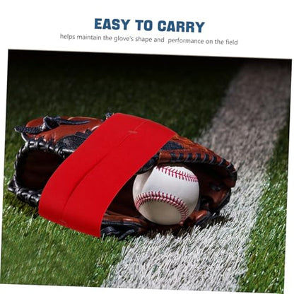 BESPORTBLE Quick Fit Glove Strap for Baseball Softball Lightweight Stretchable Wrap Band Breathable Design for - color: Red