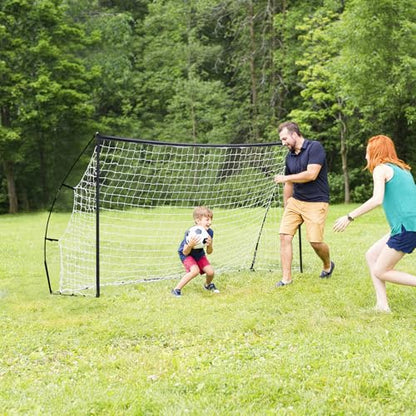 Portable Soccer Goal for Backyard, Kids Youth Adults Soccer Goal Set with Net + Ground Stakes, Soccer Target and Agility Speed Training Equipment - style: 8 x 5 Feet