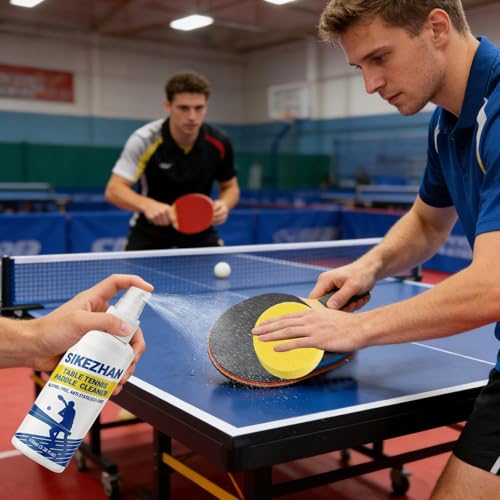 Table Tennis Rubber Cleaner | 100ml Dirt Dust Stain Removal Liquid | Table Tennis Rubber Cleaning Kit - for Eliminate Dirt & Dust Optimal Spin & Control Men Women Gym Sports Maintenance