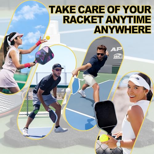 4.06 Oz Pickleball Paddle Cleaner, 5 * 7 * 1 Cm Pickleball Paddle Eraser, Includes a Towel to Remove Dirt and Sweat, Restoring the Shine to Your Racket's Surface. Suitable for All Rackets