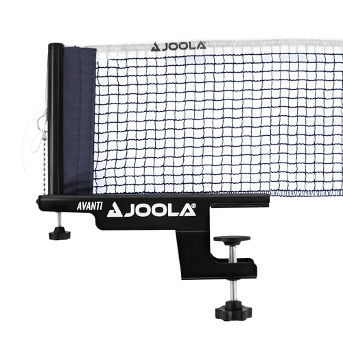 JOOLA Premium Avanti Table Tennis Net and Post Set - Portable and Easy Setup Ping Pong Screw On Clamp Net - color: ‎White/Black, size: Regulation