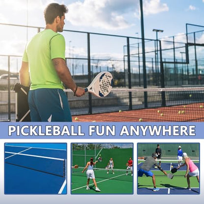 Aluminum Pickleball Net System,Constructed of Rust Proof Aluminum Frame,Regulation Size 22 FT