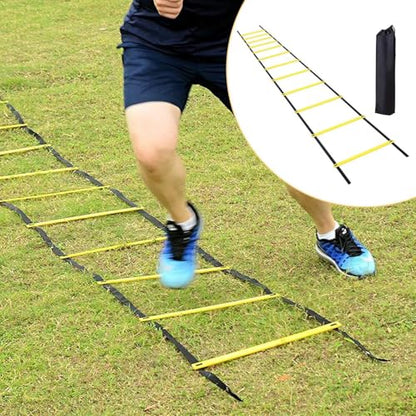 Training Agility Ladder - 19.6ft Agility Sports Ladder, 12 Rung Speed Training Set with Carry Bag for Professional Workout Drills, Fitness, Gym Exercise, Outdoor Sports Practice, Baseball
