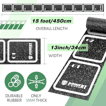 WinnerWhy Rubber Agility Ladder Non-Slip Rubber Speed Agility Training Ladder Pad for Soccer Football Footwork Training Equipment for Fitness Boxing Sports Quick Exercise Gym Workout