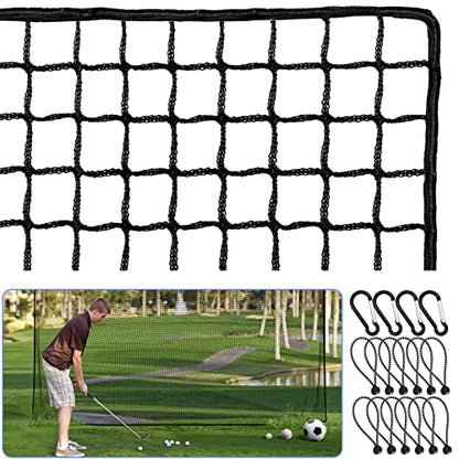 Amazgolf Golf Net,10Ft,15Ft,20Ft,25Ft, 30Ft, 40Ft Golf Practice Net,Sports Practice Barrier Net, Heavy Duty Ball Netting Golf Hitting Net, DIY Ball Net,Baseball Net Hockey Net and Chipping Net - size: 15*15ft