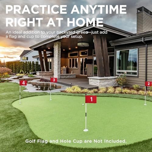 KINGTOP Golf Flagstick - Portable Design, Practice Putting Green Flag Stick for Yard, Club - Golf Pole Pin Flagpole, 3FT or 6FT Heights Available - color: 3ft White Flagpole-1 Pack