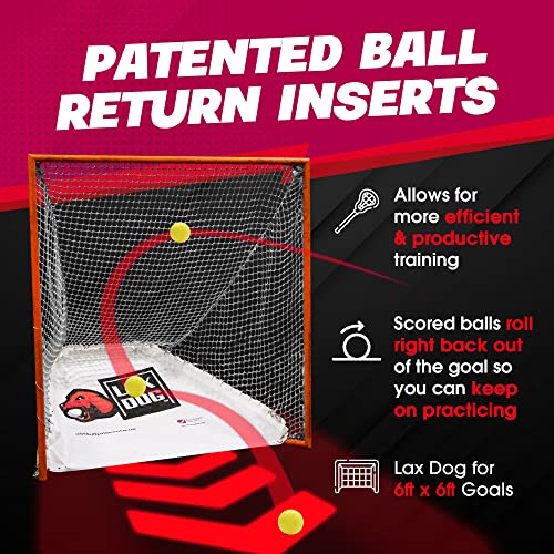Lax Dog Lacrosse Goal Ball Return/Retriever Insert for Lacrosse Goals by Goal Sports Innovation, A Lacrosse rebounder for Shooting Training Practice
