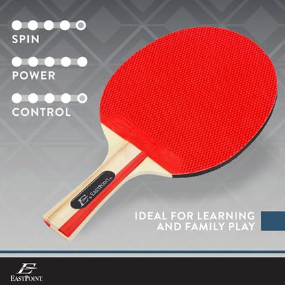 EastPoint Ping Pong Paddle Sets - Choose 2 Player Table Tennis Paddle Set, or 4 Player Deluxe Kit with Balls and Storage Case - style: 4 Paddles + 12 Balls & Deluxe Storage Case