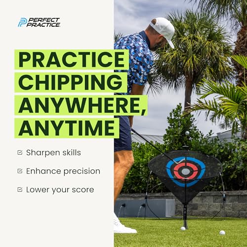 Perfect Practice Putting Mat – Indoor Putting Green for Home & Office – Golf Training Aid for Putting Practice – Premium Golf Putting Mat with Realistic Turf – Golf Gifts for Men - style: Chipping Net (11')