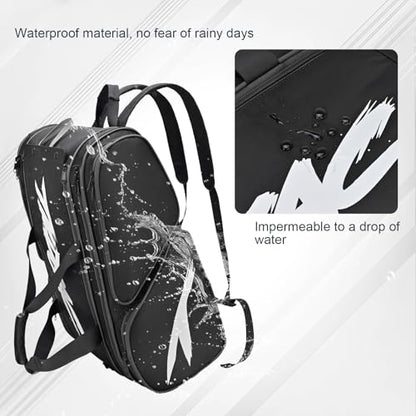 TILDOSAC Pickleball Bag - Large Paddle Bag for 4 Paddles & Accessories - Fence Hook, Extra Pockets, Shoe Compartment