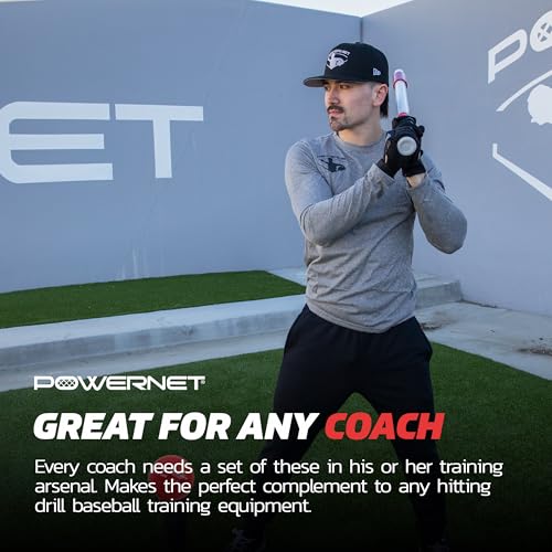 PowerNet Sweet Spot Training Bat + 3.2"" Progressive Softball Training Balls for Hitting & Pitching, 9 Pack Weighted Balls & Weighted Bat, Improve Hand-Eye Coordination & Power - size: 27" (24 oz) Bat + 3.2" Balls LITE 9 Pk