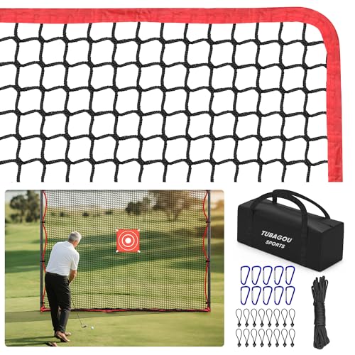 Golf Practice Net, Heavy-Duty Multi Sports Netting Barrier 10FT | 15FT |20FT |25FT Golf Hitting Net for Garage, Ideal for Backyard with Baseball, Softball, Hockey, Soccer and More - size: 10X10FT