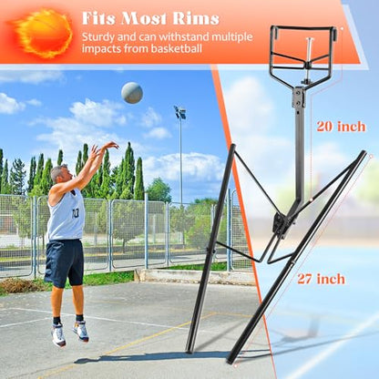 GADFlSH Basketball Retum Atachment, Heawy Duty Basketball Rebounder Accessories, Durable Basket Ball, BallReturnTraining Gear Stuff for Most Basketball Hoop(Small)