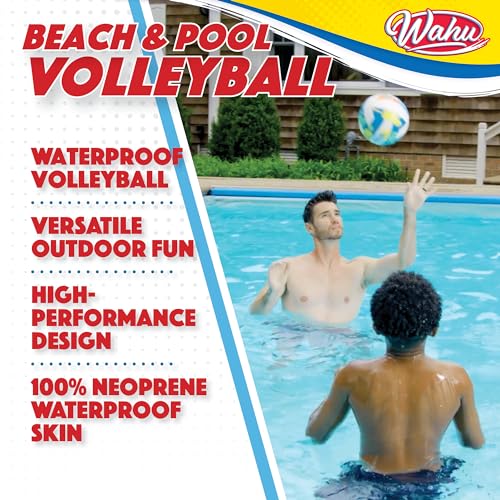 WAHU 100% Waterproof Soft Beach Volleyball for Play in and Out of Water, Outdoor Regulation Size 5 Volleyball for Beach and Pool, Green