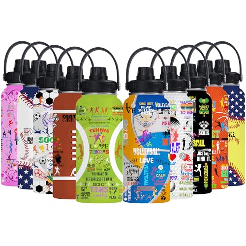 Volleyball Water Bottle 32oz Volleyball Stainless Steel Tumbler Volleyball Insulated Bottles For Men Women Volleyball Gifts For Volleyball Lover Player Fan Coach - color: Volleyball