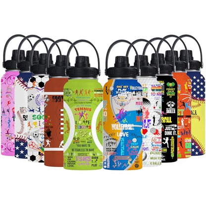 Volleyball Water Bottle 32oz Volleyball Stainless Steel Tumbler Volleyball Insulated Bottles For Men Women Volleyball Gifts For Volleyball Lover Player Fan Coach - color: Volleyball