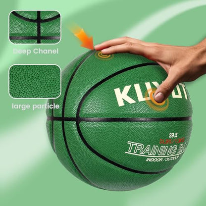 KUYOTQ 3lbs/2.2lbs Weighted Heavy Basketball 29.5/28.5" Training Size 7/6 Outdoor Basketball Equipment for Improving Ball Handling Dribbling Passing and Rebounding Skill(deflated)