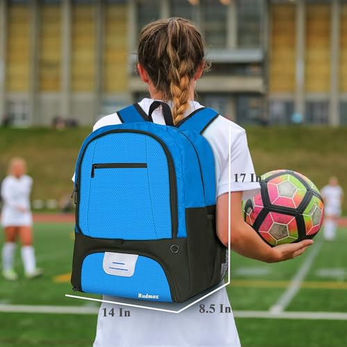 Soccer Ball Bag-Backpack for Basketball,Volleyball with Cleat Shoes and Ball Compartment for Sports Team,Trainning - color: Blue
