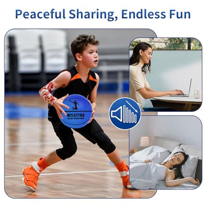 Silent Basketball-Size 7 (29.5") 2026 New Upgrade Dribble Dream Silent Basketball, Grooved Airless Foam Technology for Soundless for Quiet Dribbling and Indoor Training