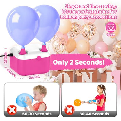3 in 1 Balloon Pump Electric,Balloon Pump,Electric Air Pump,Quick-Fill Inflator/Deflator Pumps for Party Decoration Balloon, Pool, Floats, Air Mattress Bed, Swimming Ring