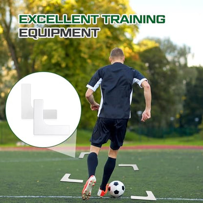 4 Pcs Flat Court Corner Markers for Soccer Goals Rubber Space Non Slip Training Markers for Football, Field Hockey & Lacrosse