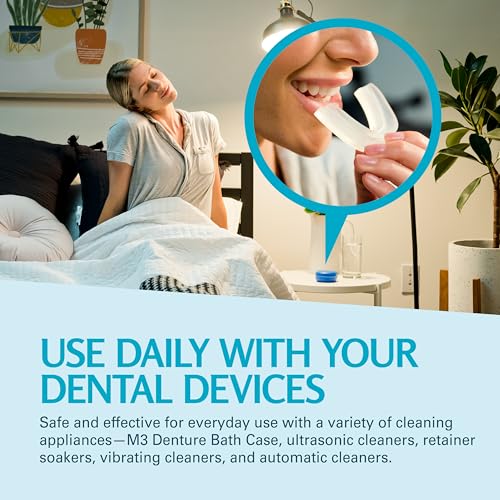 Retainer Cleanser Tablets Invisalign Cleaner, Removes Odors Discoloration Stains and Plaque 4 Month Supply Denture Cleansers Retainers Mouth Guards Denture Bath Mint by M3 - size: 120 Count