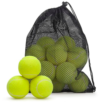 Durable High Elastic Tennis Balls Advanced Training Balls Thickened Balls with Mesh Bag for Transport Beginner Exercise Ball
