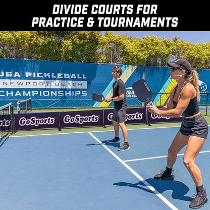 GoSports Pickleball Ball Barrier 3 Pack - Choose Brandable or Pre-Branded - Court Dividers for Pickleball Courts - style: GoSports