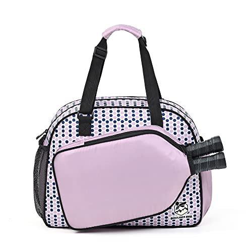 Boulder Bee Pickleball Bags, Premium Pickleball Tote Bag for Girls, Women’s Hand/Shoulder Gym Bag w Water Bottle Holder, with Pickleball Racquet/Paddle Holder