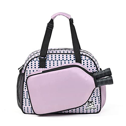 Boulder Bee Pickleball Bags, Premium Pickleball Tote Bag for Girls, Women’s Hand/Shoulder Gym Bag w Water Bottle Holder, with Pickleball Racquet/Paddle Holder