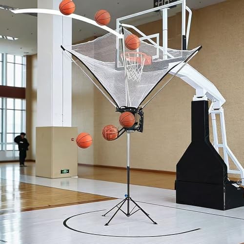 Basketball Rebounder 180° Rotating Universal Fit for All Rims, 86" Wide Net Return System, Portable Shooting High-Efficiency Training & Trainer for Solo Practice